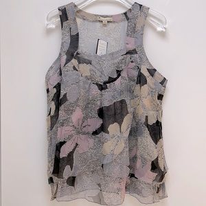 Forever 21 floral print layered sleeveless blouse